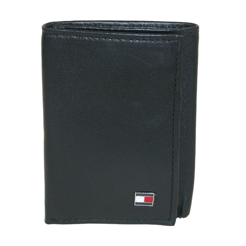 Tommy Hilfiger Men's Leather Oxford Slim Trifold Wallet